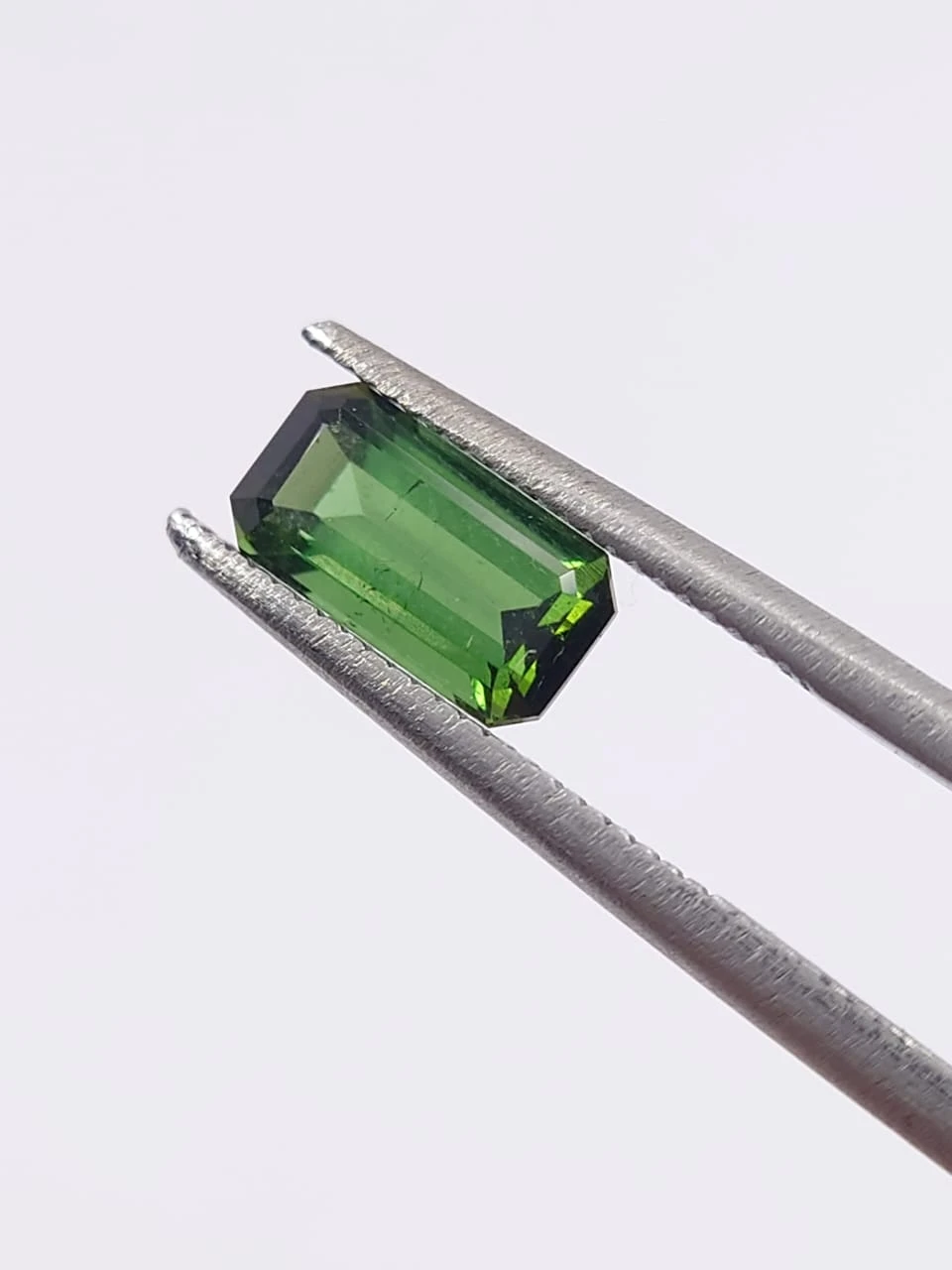 1ct Natural Green Tourmaline Emerald Cut Loose Gemstone from Afghanistan — view 4